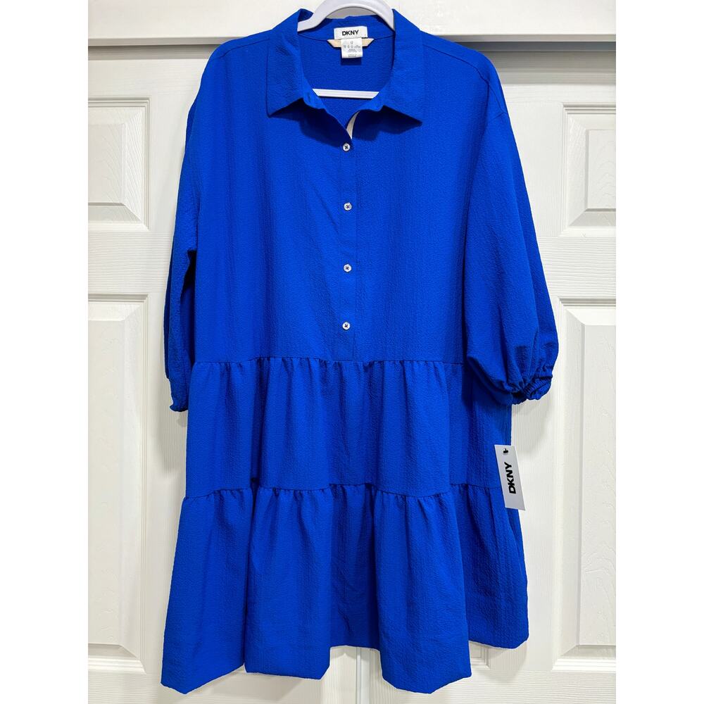 DKNY Blue Midi Dress